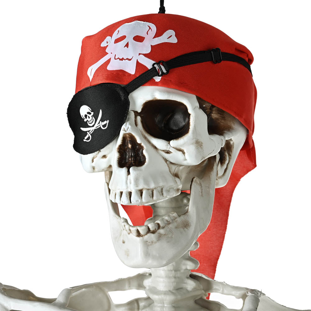 Yescom 5.4ft Skeleton Halloween Decoration Posable Pirate Image