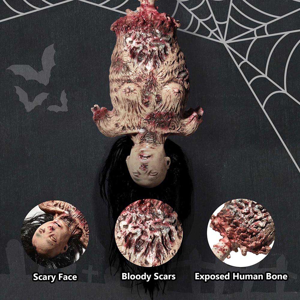 Yescom Halloween Prop Limbless Hanging Woman w/ Hair Image