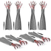 Yescom Halloween Decoration Props Zombie Hands with Lawn Stakes 4-Pair