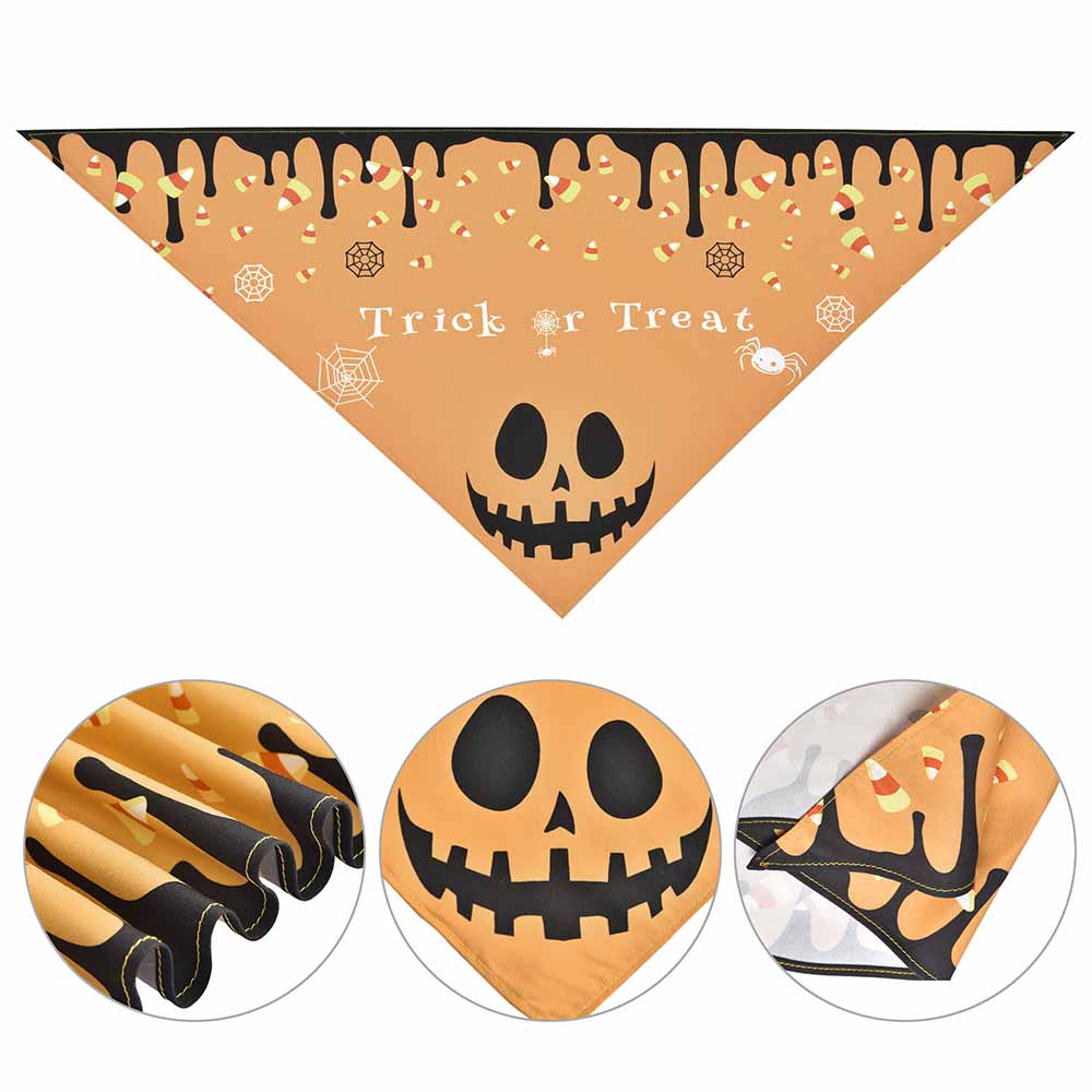 Yescom Halloween Dog Bandanas Washable Dog Handkerchief 10 Pack 32x21 Image