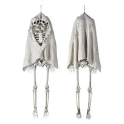 Yescom 5.4ft Skeleton Halloween Decoration Posable with Two Heads Image