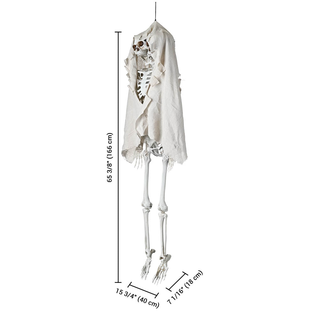 Yescom 5.4ft Skeleton Halloween Decoration Posable with Two Heads Image