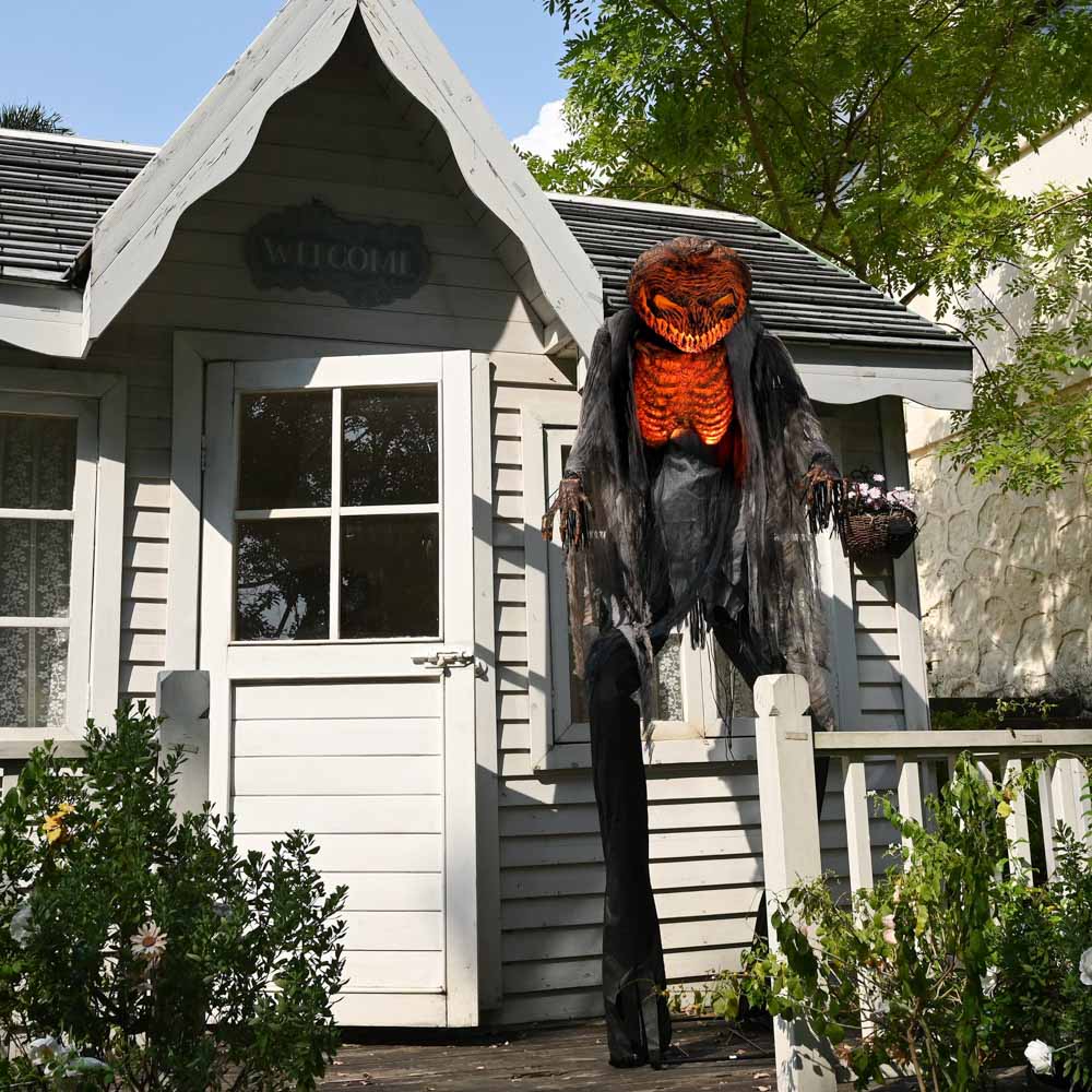 Yescom Halloween Pumpkin Scarecrow Motion & Touch Activated 7ft Image