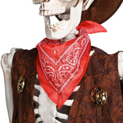 Yescom 5.4ft Skeleton Halloween Decoration Posable Cowboy Image