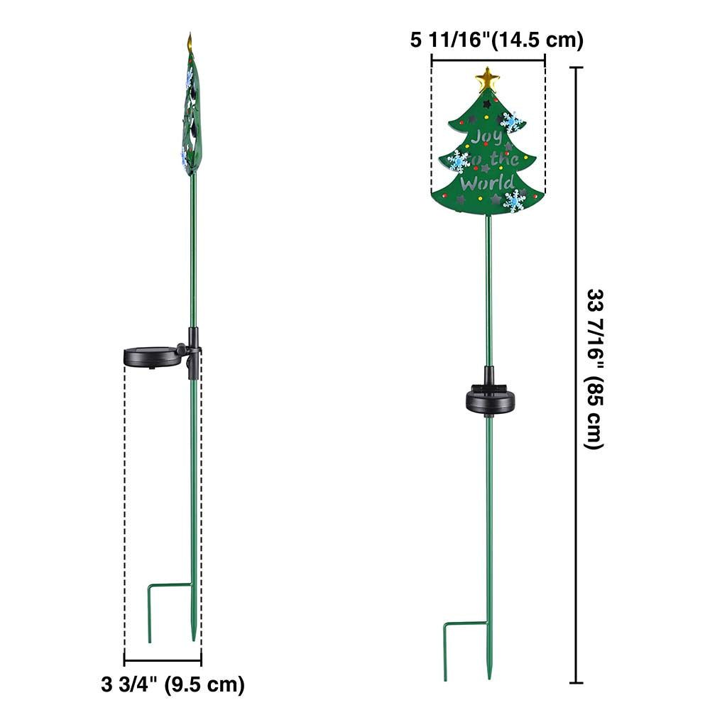 Yescom Solar Garden Stake Lights Chrismas Tree 2ct/Pack Image