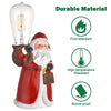 Yescom Set(2)Pre-lit Christmas Figurine Resin Santa Claus Carry Edison Bulb