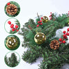 Yescom Pre-lit Christmas Pine Garland with Lights 9ft Battery Operated