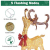 Yescom 3.6ft Outdoor Lighted Reindeer Decorations 1-piece(Buck)