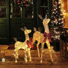 Yescom Outdoor Lighted Reindeer Family 2-piece(Doe & Fawn)