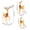 Yescom Outdoor Lighted Christmas Reindeer Family 3pcs