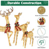 Yescom Outdoor Lighted Christmas Reindeer Family 3pcs