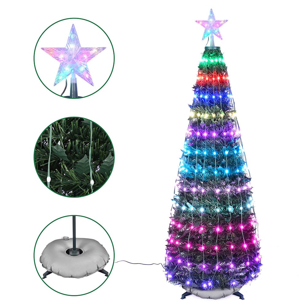 Yescom Pre-lit Artificial Christmas Tree Remote & APP Control, 5ft Image