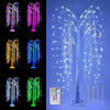 Yescom 5 Ft Lighted Willow Tree 216 LEDs Color Changing Christmas Decor