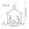 Yescom Pre-Lit Nativity Scene Xmas Decoration Holy Family 4ft 80 LEDs