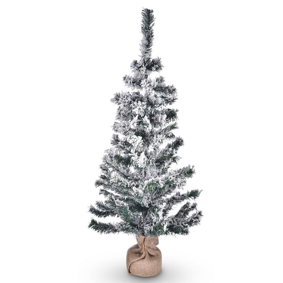 Yescom 3 feet White Flocked Christmas Tree Decor Image