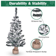 Yescom 3 feet White Flocked Christmas Tree Decor Image