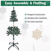 Yescom 4 feet Synthetic Christmas Tree Foldable X-shaped Metal Stand Image