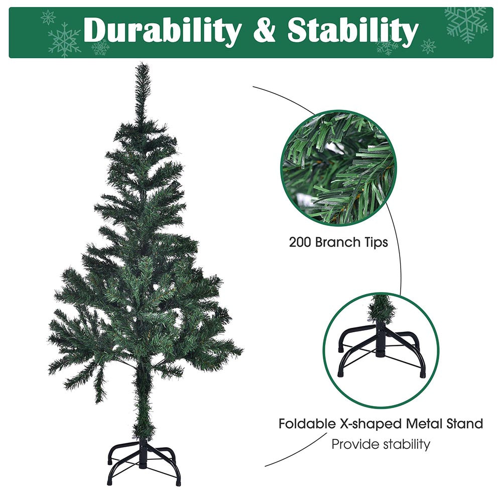 Yescom 4 feet Synthetic Christmas Tree Foldable X-shaped Metal Stand Image