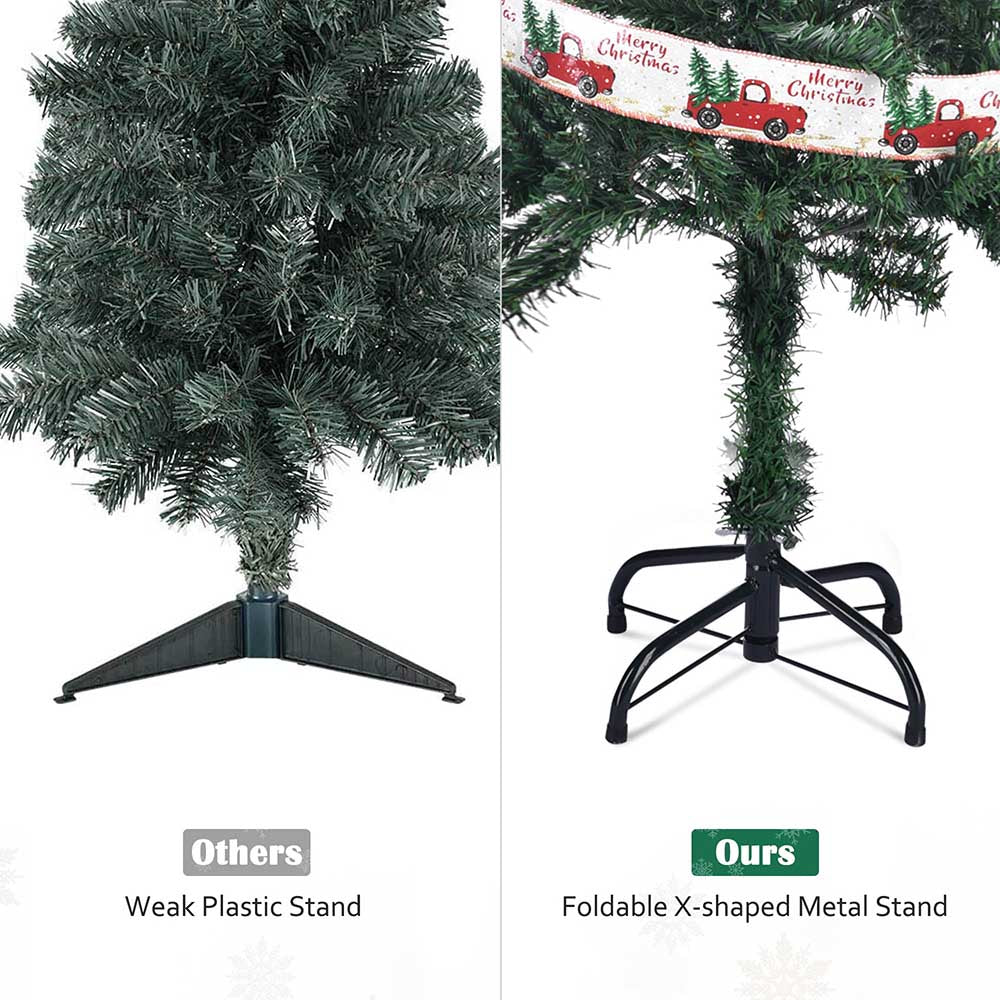 Yescom 4 feet Synthetic Christmas Tree Foldable X-shaped Metal Stand Image