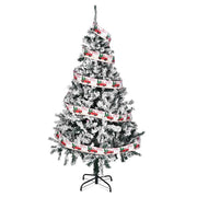 Yescom 5 feet White Flocked Christmas Tree Decor Image