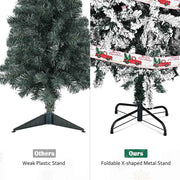 Yescom 5 feet White Flocked Christmas Tree Decor Image