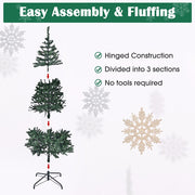 Yescom 6 feet Synthetic Christmas Tree Foldable X-shaped Metal Stand Image