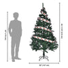 Yescom 7.5 feet Synthetic Christmas Tree Foldable X-shaped Metal Stand