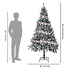 Yescom 7.5 feet White Flocked Christmas Tree Decor