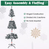 Yescom 7.5 feet White Flocked Christmas Tree Decor