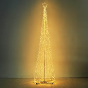 Yescom 12' Outdoor Christmas Tree Prelit Lightshow Solar Powered, Warm White Image