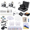 Yescom 2 Tattoo Machine Kit w/ LCD Power Supply 54 Color Inks & Case