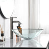 Yescom Square Bathroom Glass Vessel Sink Bowl Lavatory Basin