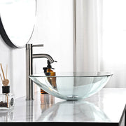 Yescom Square Bathroom Glass Vessel Sink Bowl Lavatory Basin Image