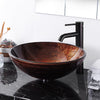 Yescom Round Tempered Glass Artistic Vessel Sink Countertop