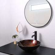 Yescom Round Tempered Glass Artistic Vessel Sink Countertop Image