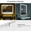 Yescom LED Bathroom Mirror Frameless Anti-Fog Touch Switch 32x24