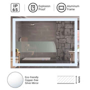 Yescom LED Bathroom Mirror Frameless Anti-Fog Touch Switch 32x24 Image