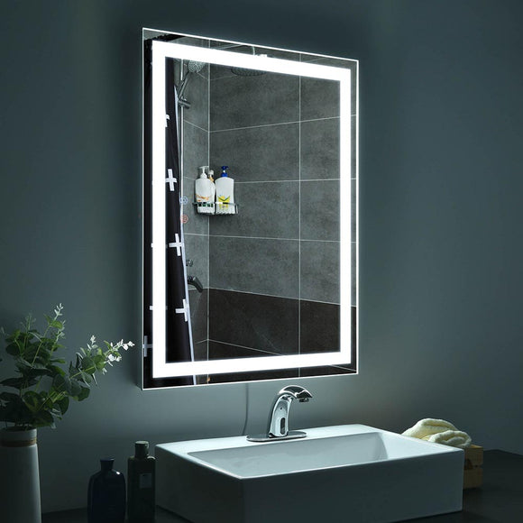 Yescom LED Bathroom Mirror Frameless Anti-Fog Touch Switch 32x24 Image