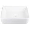 Aquaterior 19x16 Rectangular Porcelain Sink Bathroom Vanity w/ Drain