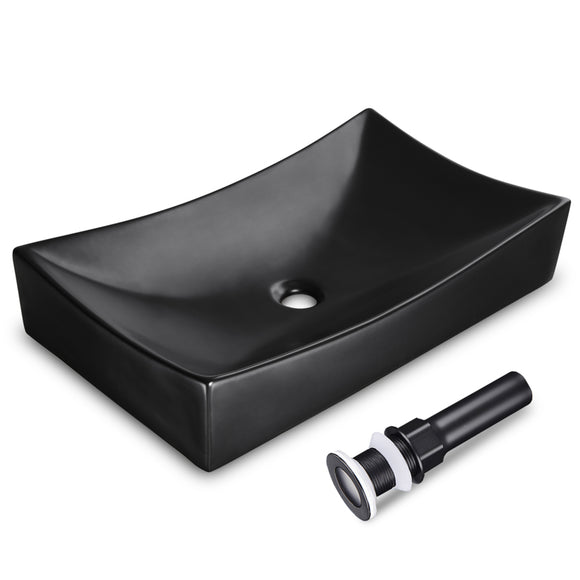 Yescom Rectangular Porcelain Bathroom Sink 26x16