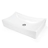 Aquaterior 26" Rectangular Porcelain Sink Vessel w/ Drain