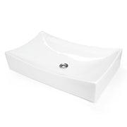 Yescom 26" Rectangular Porcelain Sink Vessel w/ Drain Image