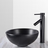 Aquaterior Bowl Porcelain Bathroom Sink w/ Drain 12"