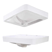 Yescom Porcelain Drop-in Sink Overflow w/ Drain 23x18 Image