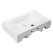 Yescom Porcelain Bathroom Sink w/ Drain Rectangular 18x12" Image