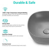 Aquaterior 16" Above Counter Bathroom Sink Bowl Gray