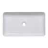 Aquaterior Rectangular Sink Porcelain w/ Drain 23x13"