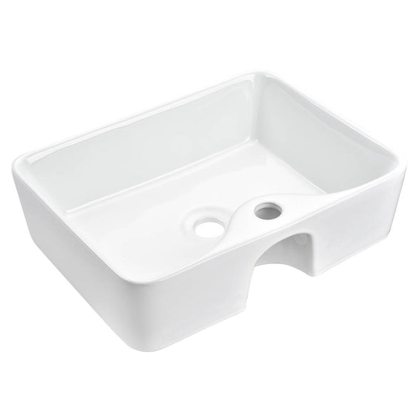 Yescom 19x15 Porcelain Bathroom Sink White Lavatory Basin Image