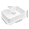 Aquaterior 19x15 Porcelain Bathroom Sink White Lavatory Basin