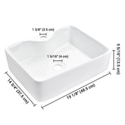 Yescom 19x15 Porcelain Bathroom Sink White Lavatory Basin Image